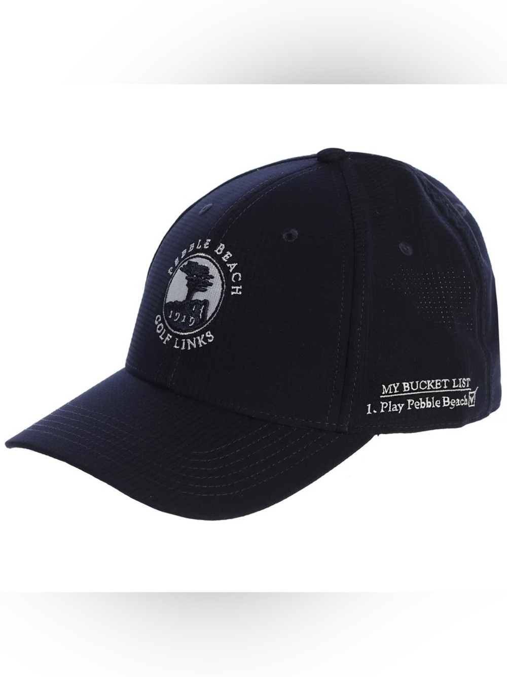 NWOT Pebble Beach Golf Links My Bucket List Hat Navy Blue